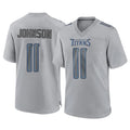 Kooe T.Titans #11 Jermaine Johnson II Player Gray Atmosphere Fashion Home Game Stitched Jerseys