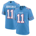 Kooe T.Titans #11 Jermaine Johnson II Player Light Blue 2026 Game Home Stitched Jerseys