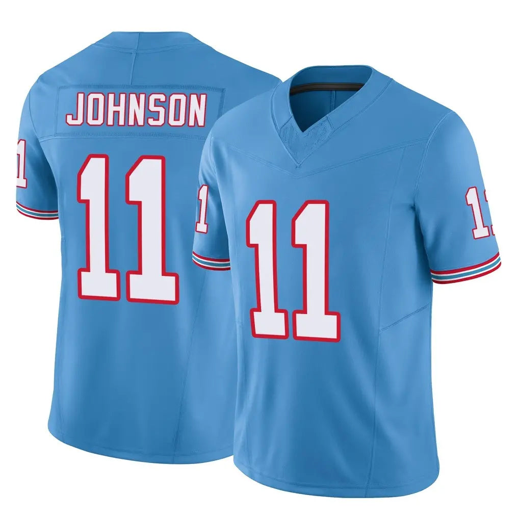 Kooe T.Titans #11 Jermaine Johnson II Player Light Blue Limited Vapor F.U.S.E. Home Game Stitched Jerseys
