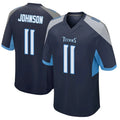 Kooe T.Titans #11 Jermaine Johnson II Player Navy Home Game Stitched Jerseys