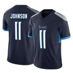 Kooe T.Titans #11 Jermaine Johnson II Player Navy Limited Vapor F.U.S.E. Home Game Stitched Jerseys