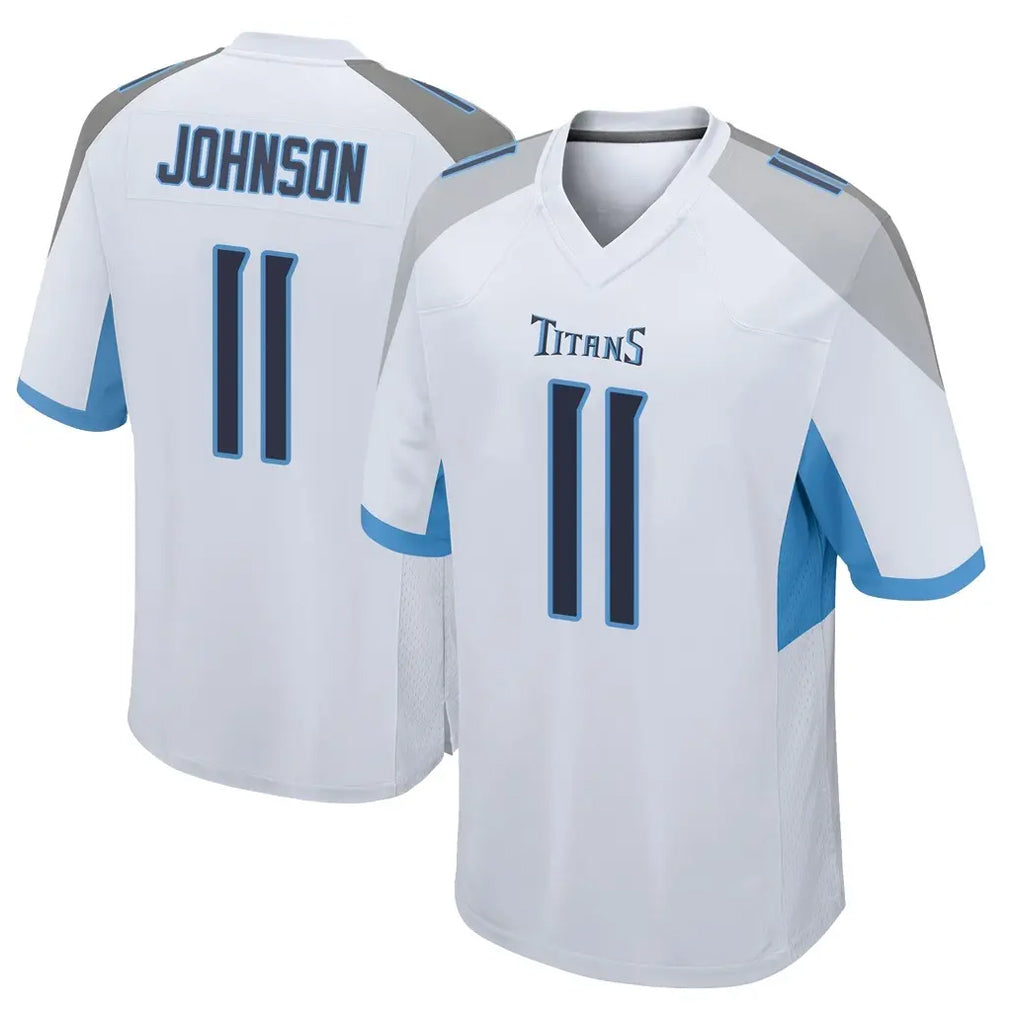 Kooe T.Titans #11 Jermaine Johnson II Player White Home Game Stitched Jerseys