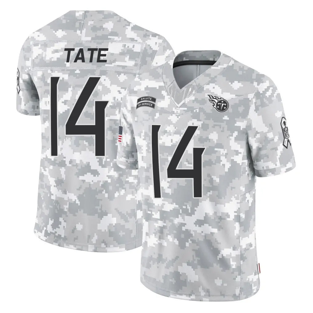 Kooe T.Titans #14 Carnell Tate Player Arctic Camo Limited Salute to Service Home Game Stitched Jerseys
