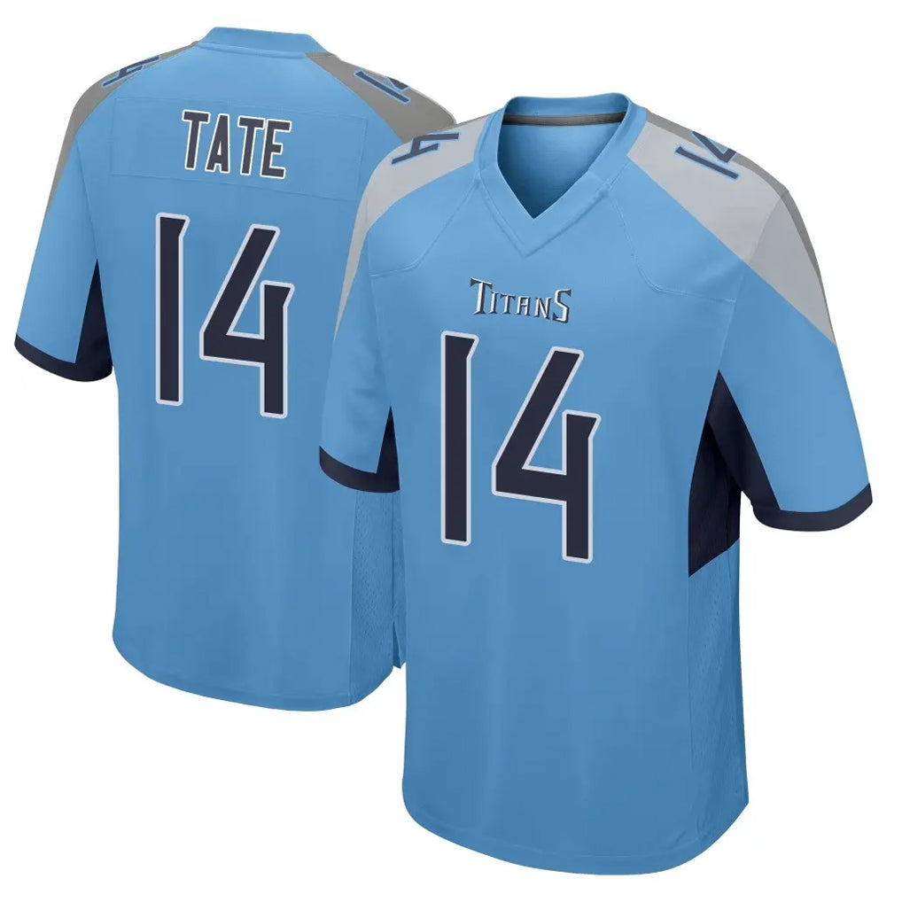 Kooe T.Titans #14 Carnell Tate Player Light Blue Home Game Stitched Jerseys