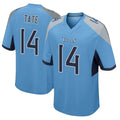 Kooe T.Titans #14 Carnell Tate Player Light Blue Home Game Stitched Jerseys