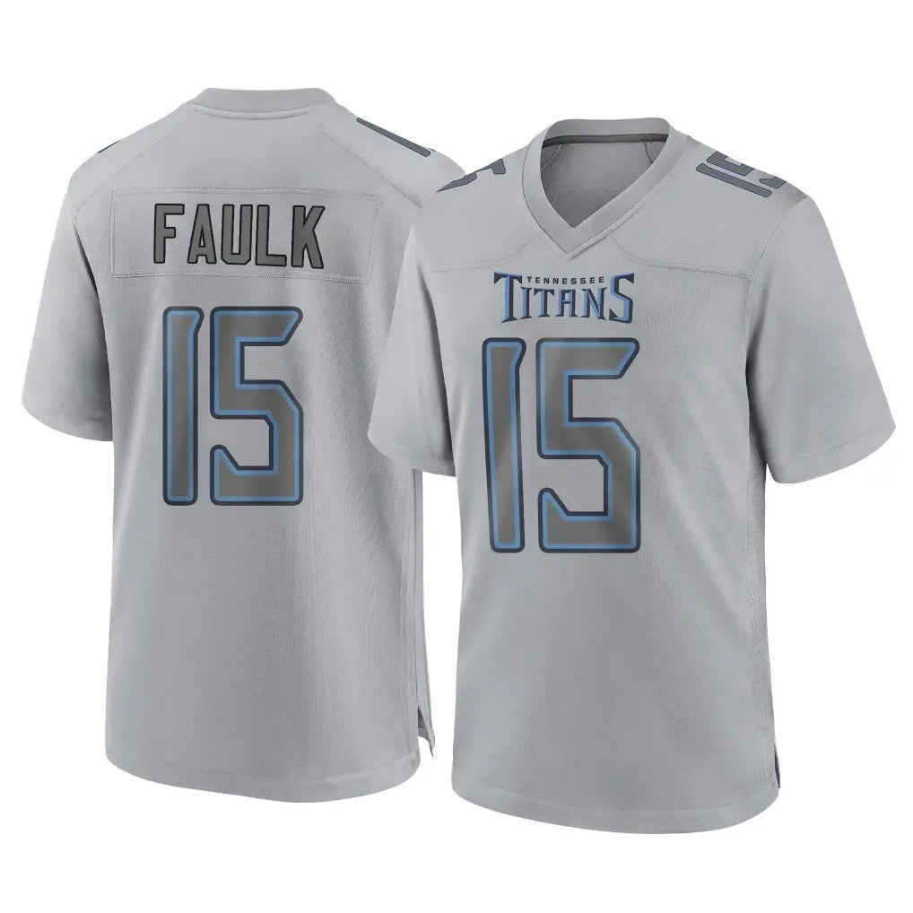 Kooe T.Titans #15 Keldric Faulk Player Gray Atmosphere Fashion Home Game Stitched Jerseys