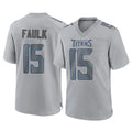 Kooe T.Titans #15 Keldric Faulk Player Gray Atmosphere Fashion Home Game Stitched Jerseys