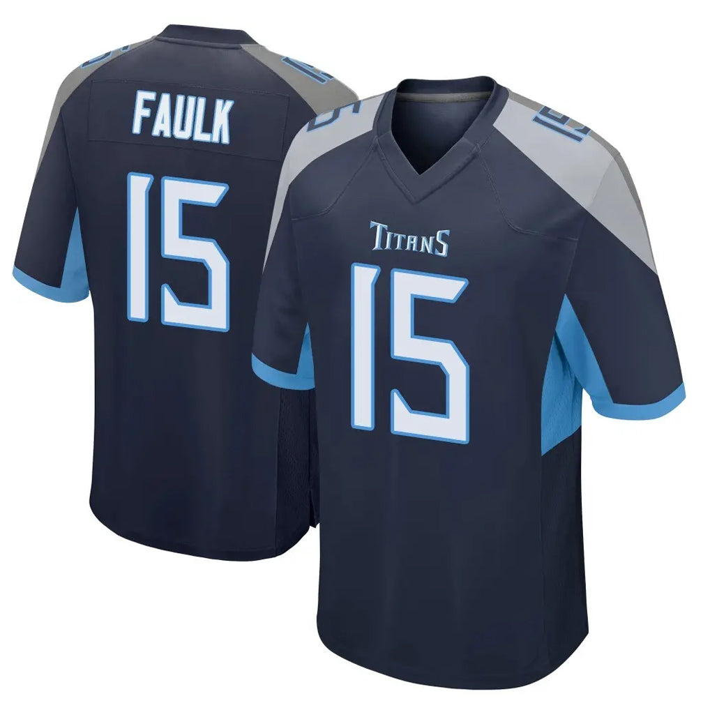 Kooe T.Titans #15 Keldric Faulk Player Navy Home Game Stitched Jerseys