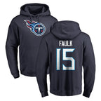 Kooe T.Titans #15 Keldric Faulk Player Navy Logo Pullover Hoodies Home Game Stitched Jerseys