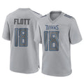 Kooe T.Titans #18 Cor'Dale Flott Player Gray Atmosphere Fashion Home Game Stitched Jerseys