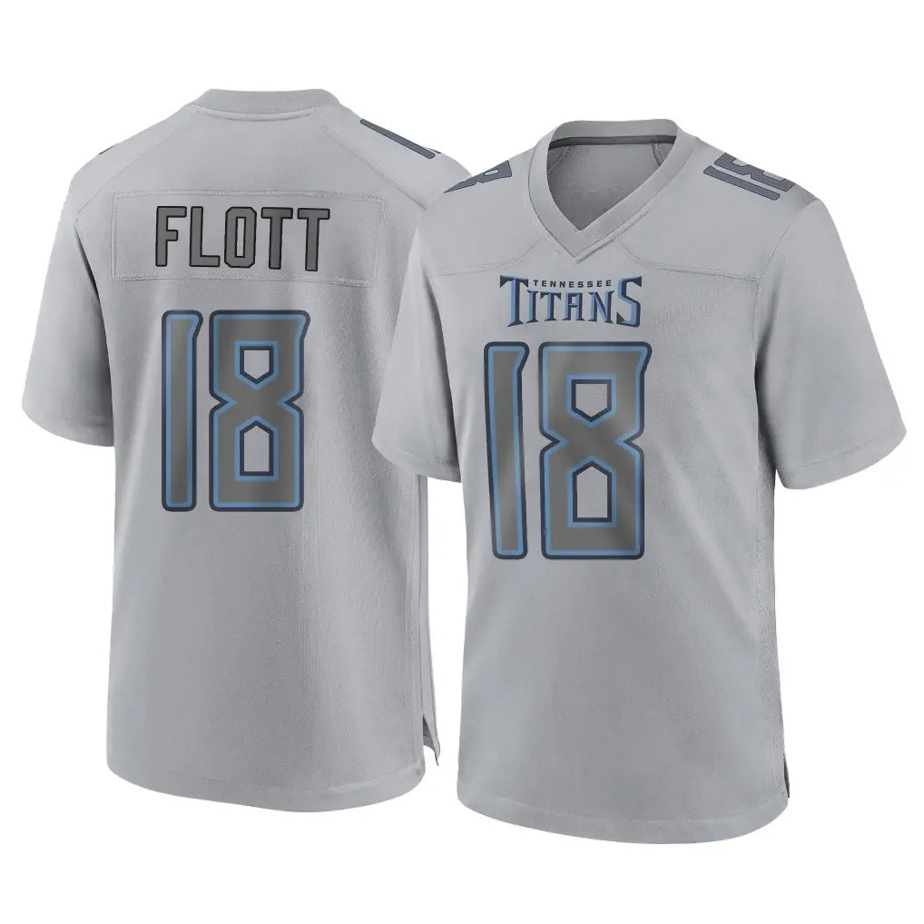 Kooe T.Titans #18 Cor'Dale Flott Player Gray Atmosphere Fashion Home Game Stitched Jerseys