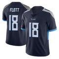 Kooe T.Titans #18 Cor'Dale Flott Player Navy Limited Vapor Untouchable Home Game Stitched Jerseys