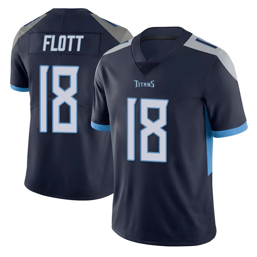 Kooe T.Titans #18 Cor'Dale Flott Player Navy Limited Vapor Untouchable Home Game Stitched Jerseys
