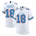Kooe T.Titans #18 Cor'Dale Flott Player White 2026 Game Home Stitched Jerseys