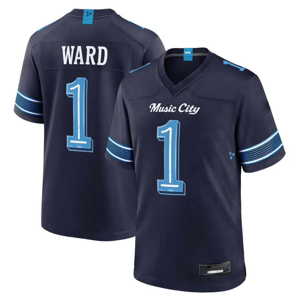 Kooe T.Titans #1 Cameron Ward Navy 2026 Rivalries Collection Game Stitched Jerseys
