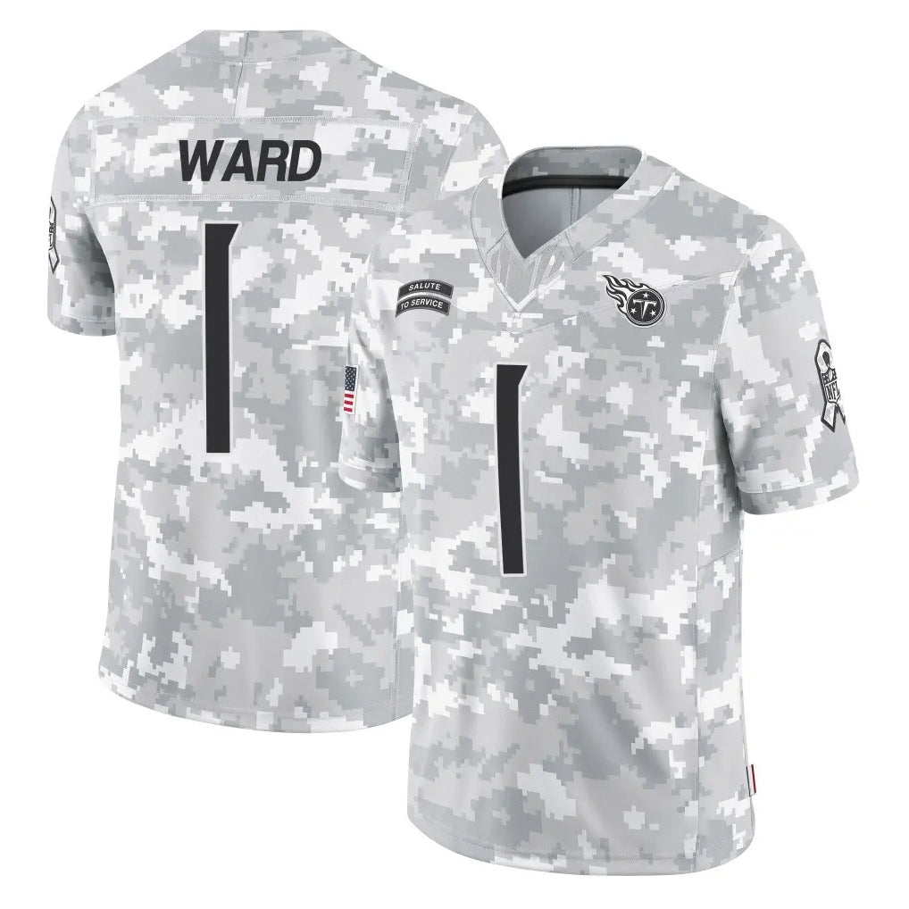 Kooe T.Titans #1 Cameron Ward Player Arctic Camo Limited Salute to Service Home Game Stitched Jerseys