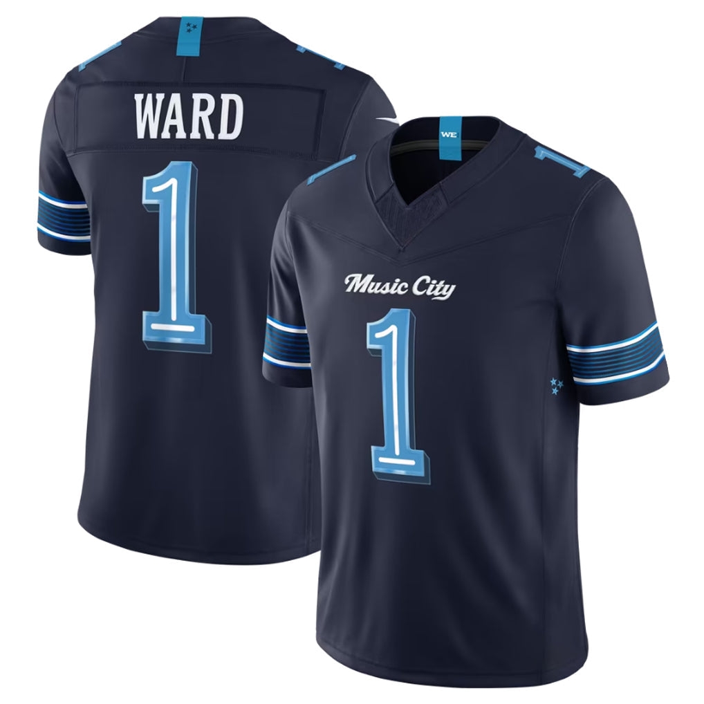 Kooe T.Titans #1 Cameron Ward Player Navy 2026 Rivalries Collection Limited Home Game Stitched Jerseys