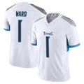 Kooe T.Titans #1 Cameron Ward Player White 2025 Vapor Limited Home Game Stitched Jerseys