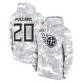 Kooe T.Titans #20 Tony Pollard Player Arctic Camo Salute To Service Hoodies Game Stitched Jerseys