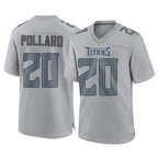 Kooe T.Titans #20 Tony Pollard Player Gray Atmosphere Fashion Home Game Stitched Jerseys