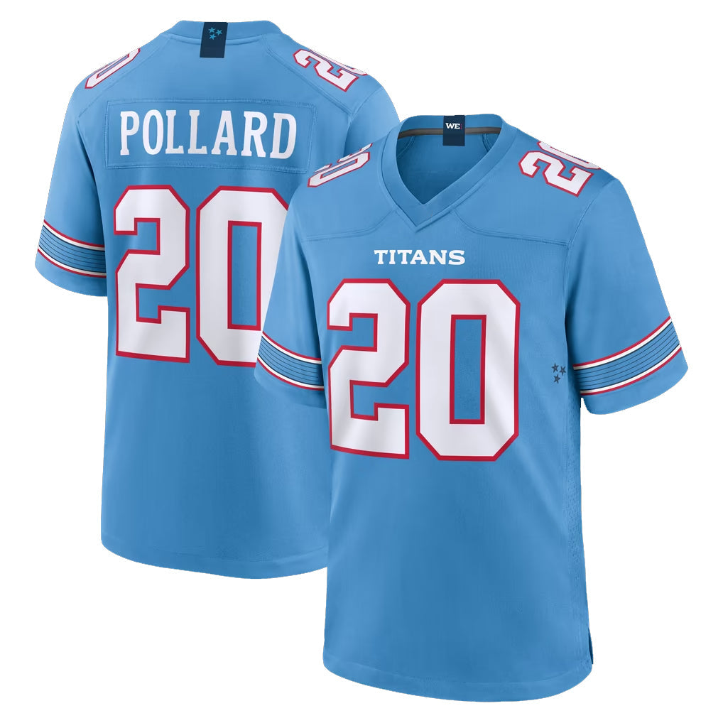 Kooe T.Titans #20 Tony Pollard Player Light Blue 2026 Game Home Stitched Jerseys