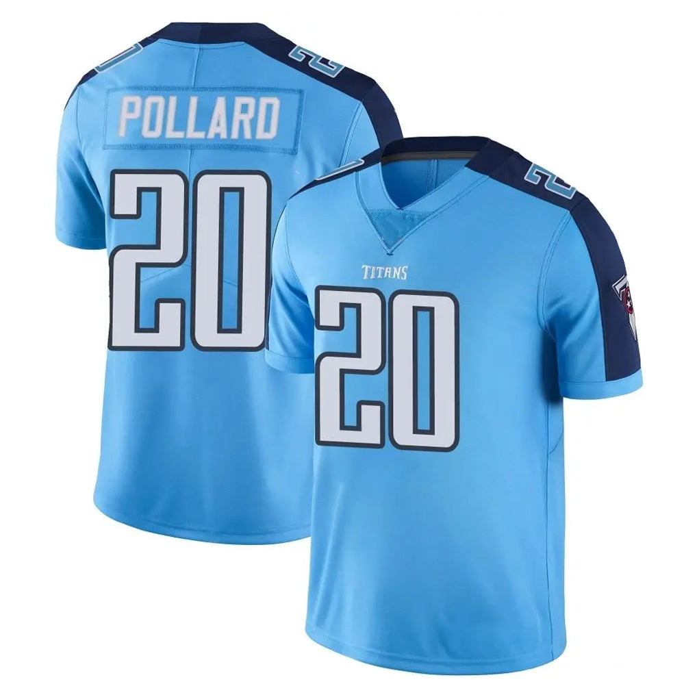 Kooe T.Titans #20 Tony Pollard Player Light Blue Limited Color Rush Home Game Stitched Jerseys