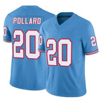 Kooe T.Titans #20 Tony Pollard Player Light Blue Limited Vapor F.U.S.E. Home Game Stitched Jerseys