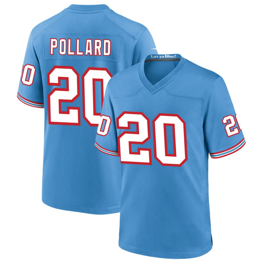 Kooe T.Titans #20 Tony Pollard Player Light Blue Throwback Alternate Game Stitched Jerseys