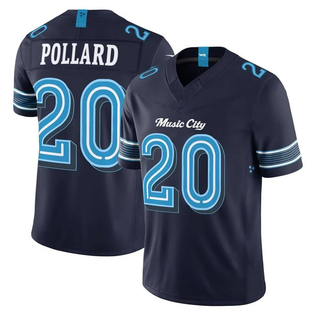 Kooe T.Titans #20 Tony Pollard Player Navy 2026 Rivalries Collection Limited Home Game Stitched Jerseys