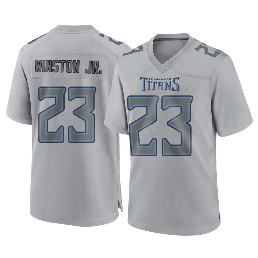 Kooe T.Titans #23 Kevin Winston Jr. Player Gray Atmosphere Fashion Home Game Stitched Jerseys