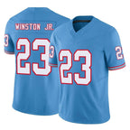 Kooe T.Titans #23 Kevin Winston Jr. Player Light Blue Limited Vapor F.U.S.E. Home Game Stitched Jerseys