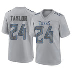 Kooe T.Titans #24 Alontae Taylor Player Gray Atmosphere Fashion Home Game Stitched Jerseys