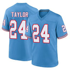 Kooe T.Titans #24 Alontae Taylor Player Light Blue Oilers Throwback Home Game Stitched Jerseys
