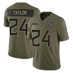 Kooe T.Titans #24 Alontae Taylor Player Olive Limited 2025 Salute to Service Home Game Stitched Jerseys