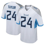 Kooe T.Titans #24 Alontae Taylor Player White Home Game Stitched Jerseys