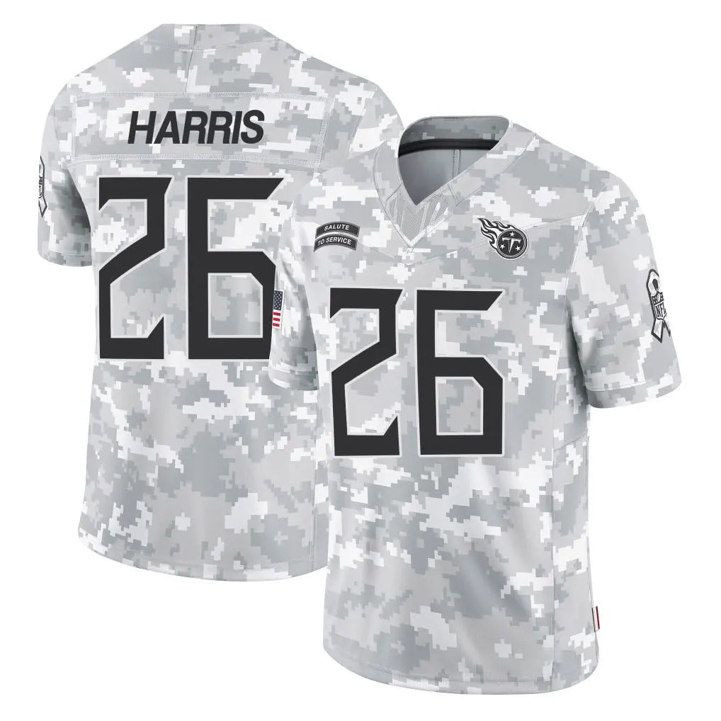 Kooe T.Titans #26 Marcus Harris Player Arctic Camo Limited Salute to Service Home Game Stitched Jerseys