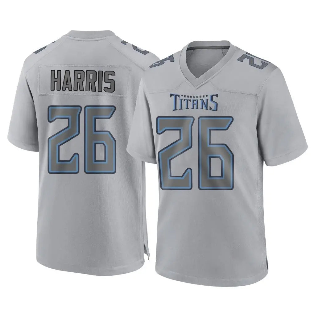 Kooe T.Titans #26 Marcus Harris Player Gray Atmosphere Fashion Home Game Stitched Jerseys