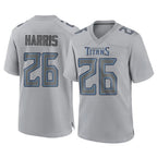 Kooe T.Titans #26 Marcus Harris Player Gray Atmosphere Fashion Home Game Stitched Jerseys