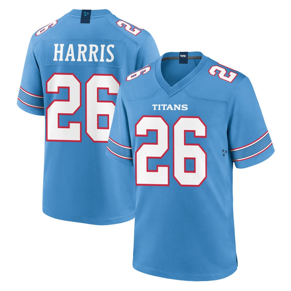 Kooe T.Titans #26 Marcus Harris Player Light Blue 2026 Game Home Stitched Jerseys