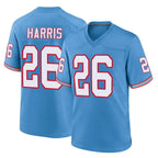 Kooe T.Titans #26 Marcus Harris Player Light Blue Oilers Throwback Home Game Stitched Jerseys