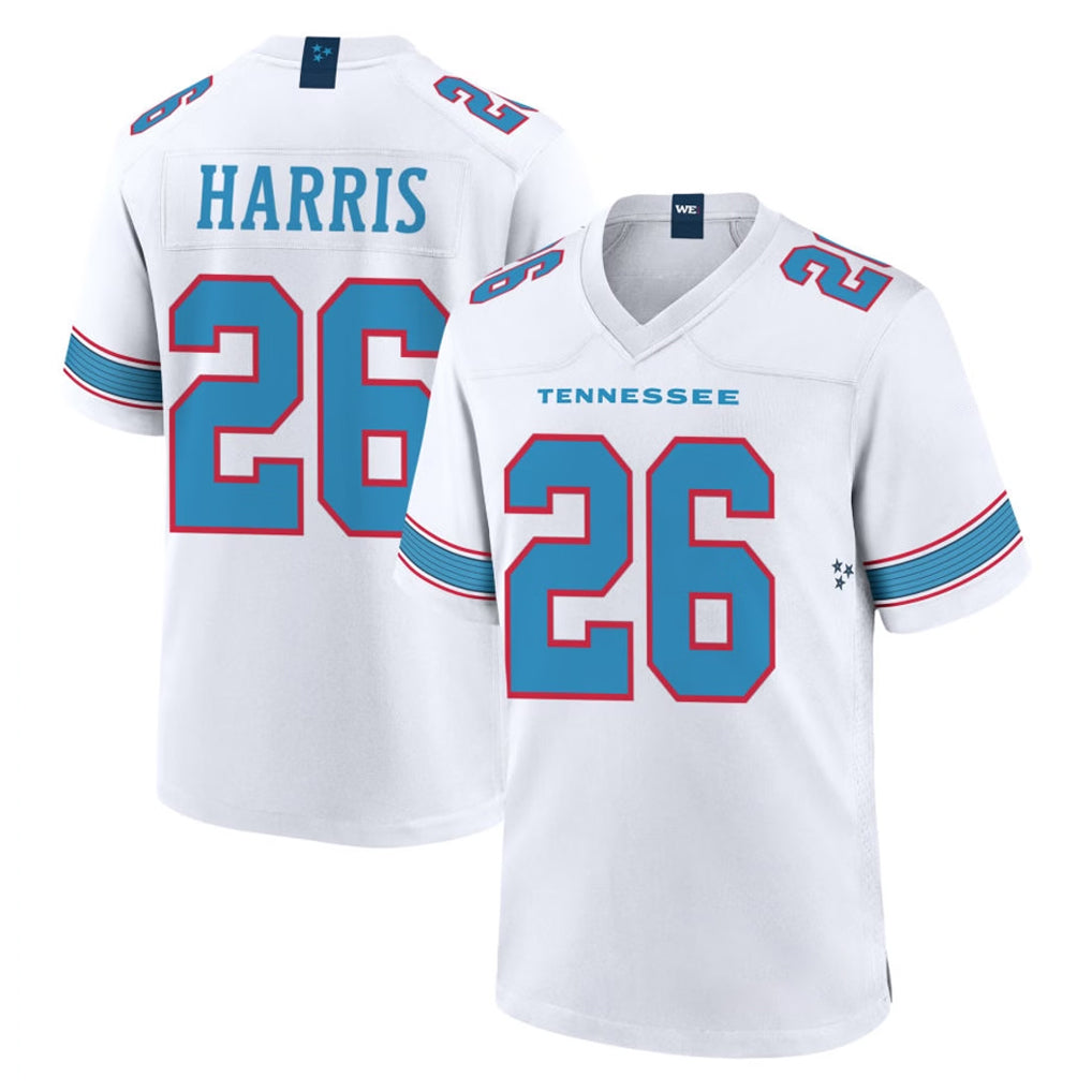 Kooe T.Titans #26 Marcus Harris Player White 2026 Game Home Stitched Jerseys