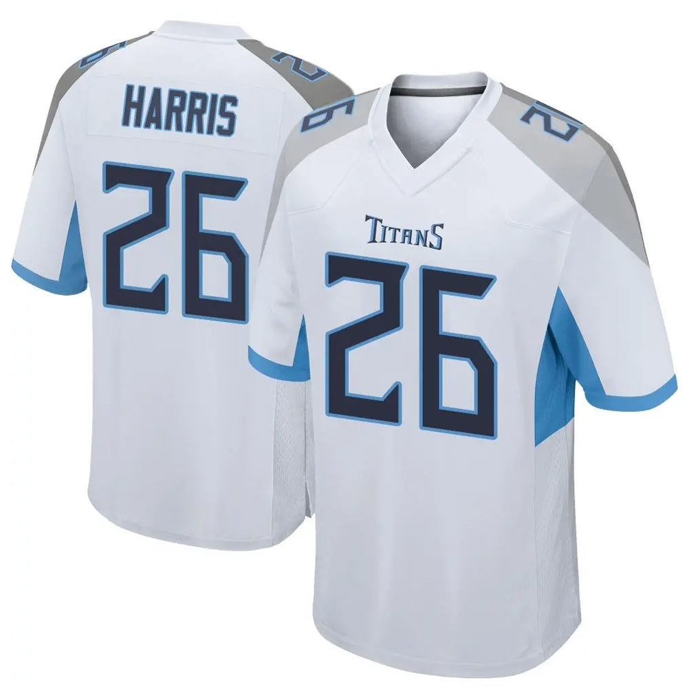 Kooe T.Titans #26 Marcus Harris Player White Home Game Stitched Jerseys