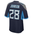 Kooe T.Titans #28 Chris Johnson Navy Retired Player Game Jersey American Stitched Football Jersey