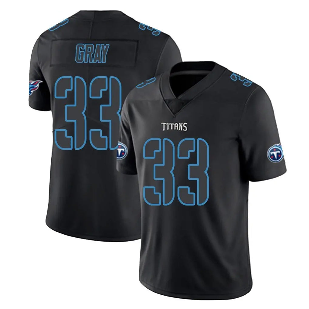 Kooe T.Titans #33 Cedric Gray Player Black Impact Limited Home Game Stitched Jerseys