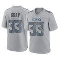 Kooe T.Titans #33 Cedric Gray Player Gray Atmosphere Fashion Home Game Stitched Jerseys