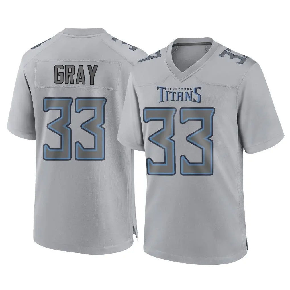 Kooe T.Titans #33 Cedric Gray Player Gray Atmosphere Fashion Home Game Stitched Jerseys