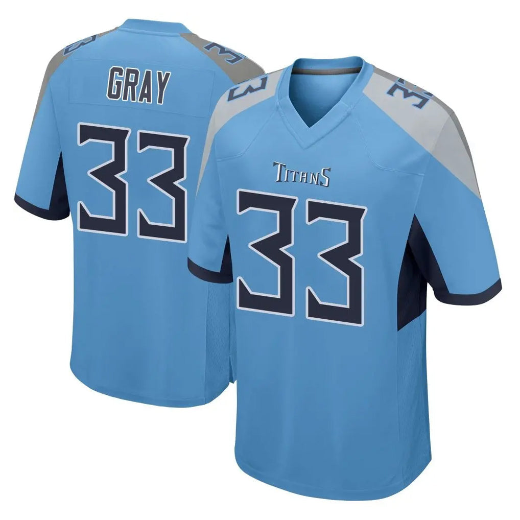 Kooe T.Titans #33 Cedric Gray Player Light Blue Home Game Stitched Jerseys