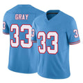 Kooe T.Titans #33 Cedric Gray Player Light Blue Limited Vapor F.U.S.E. Home Game Stitched Jerseys