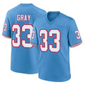 Kooe T.Titans #33 Cedric Gray Player Light Blue Oilers Throwback Home Game Stitched Jerseys