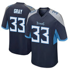 Kooe T.Titans #33 Cedric Gray Player Navy Home Game Stitched Jerseys